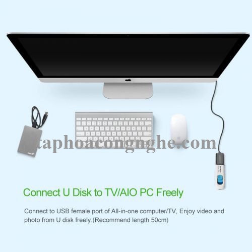 Ugreen 10890 3M màu Đen Cáp tín hiệu nối dài USB 2.0 lõi thuần đồng dáng dẹt US103 30010890